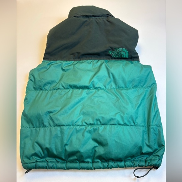 The North Face Nuptse 600 Down Puffer Vest Womens Small Green Black - Picture 3 of 6